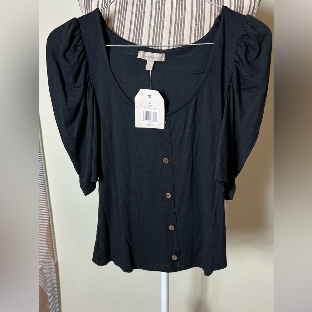 Wonderly Puff Sleeve Large crop